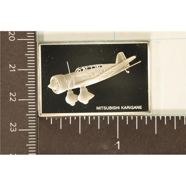 .61 TROY OZ. STERLING SILVER PROOF AVIATION INGOT