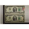 Image 1 : 2-1976 US $2 FRN'S WITH CONSECUTIVE SERIAL NUMBERS