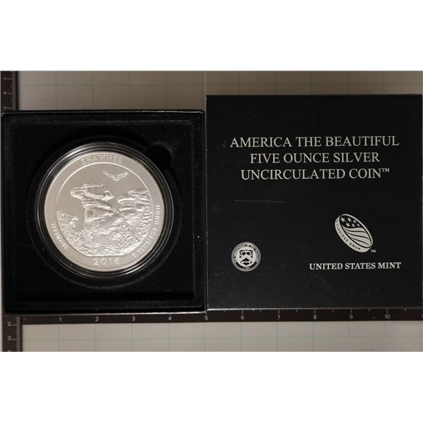 5 OZ. .999 FINE SILVER AMERICA THE BEAUTIFUL ROUND