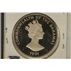 Image 2 : 1991 BAHAMAS SILVER $5 PROOF COIN. .5781 OZ. ASW