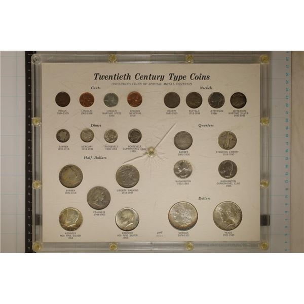 20TH CENTURY TYPE COINS: 19 COINS IN CAPITAL