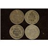 Image 2 : 1883, 87, 90 & 1891 SILVER SEATED LIBERTY DIMES
