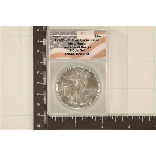 2021 AMERICAN SILVER EAGLE BRILLIANT UNC LAST YEAR