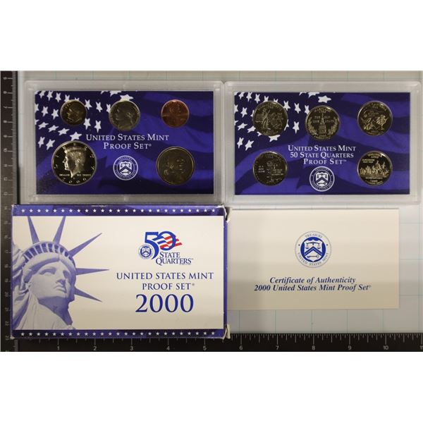 2000 US PROOF SET (WITH BOX) & WITH CERTIFICATE