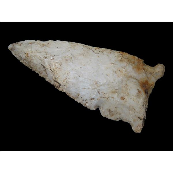 4.1/4" Dalton Era Point, Nice Wide and Well Flaked. Farm Fresh Collection, Found by Perry Heaton, Ve