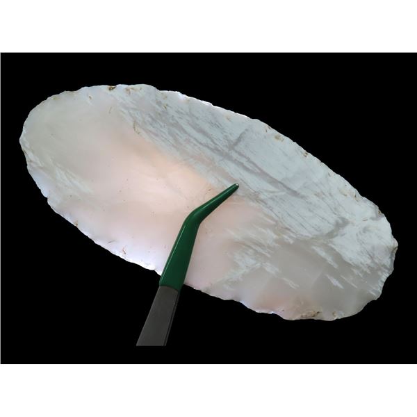 5 1/8" Ovoid Knife, Found in Mountain Home Arkansas, White Novaculite