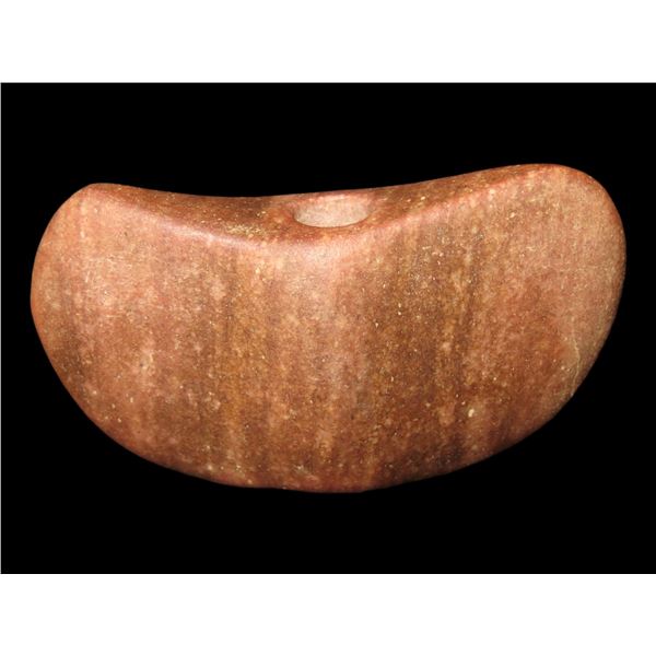 Exceptional 4 1/8" Bannerstone, Dickey COA, Found in Brown Co. Illinois, Made of Beautiful Quartz