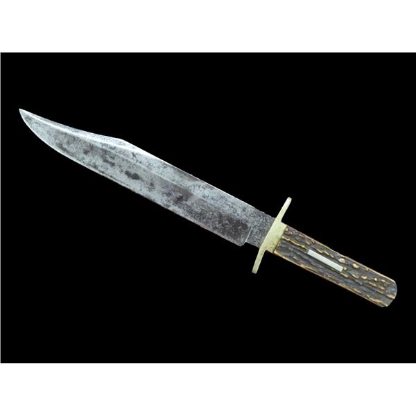 Antique Bowie Knife, Manhattan Cutlery Co. Sheffield, 13 1/2" Overall
