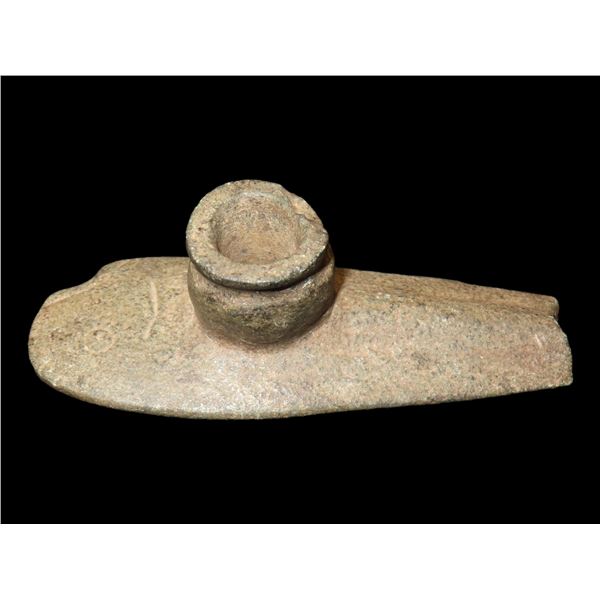 3 9/16" Effigy Platform Pipe, Motley COA, Found in Knoxville, Tennessee