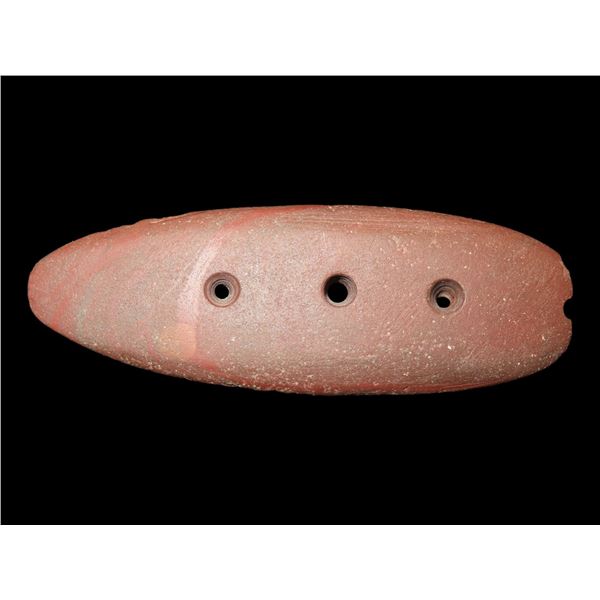 4 5/8" Gorget, Dickey COA, found in Sullivan County Missouri, Ex. Steve McCabe Coll