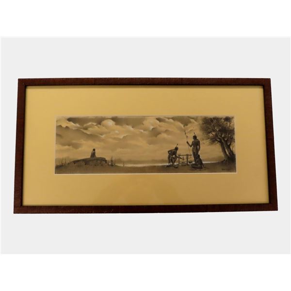 Original Artwork by Byron Knoblock in 1938- Depicting the original rendition of the cover of his fam