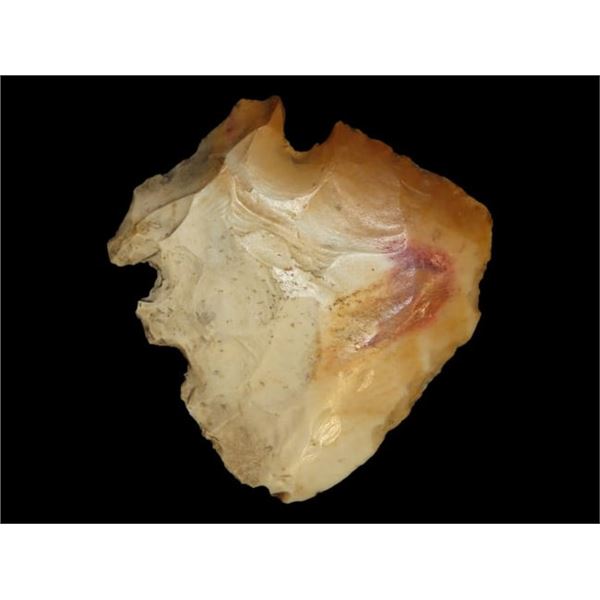 5" x 5 1/8" Kaolin Notched Hoe, found near Marceline Missouri