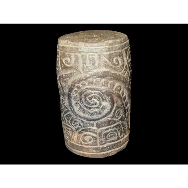 2 1/4" Pre-Columbian Stamp, Motley COA, Found in South America