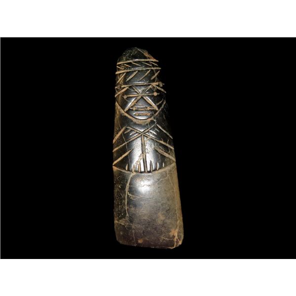6 7/8" Pre Columbian Axe God, Glued, Motley COA, Found in South America