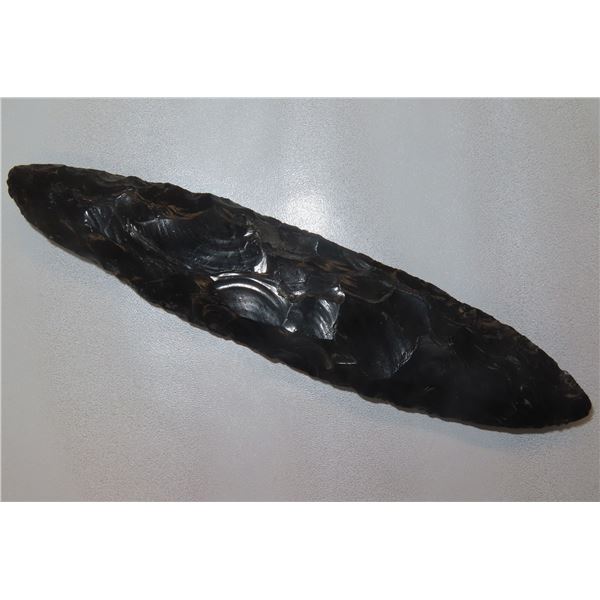 7 1/2" Obsidian Mayan Blade, Motley COA, Found in Mexico