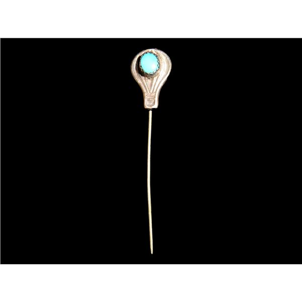 Silver and Turquois Native American Pin