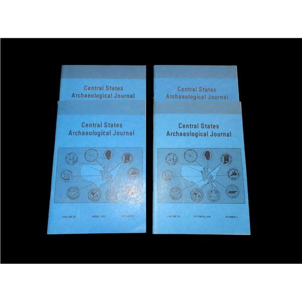 Set of 4 Central States Archaeological Journals-1981