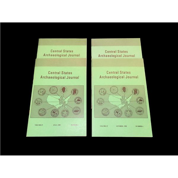 Set of 4 Central States Archaeological Journals-1980