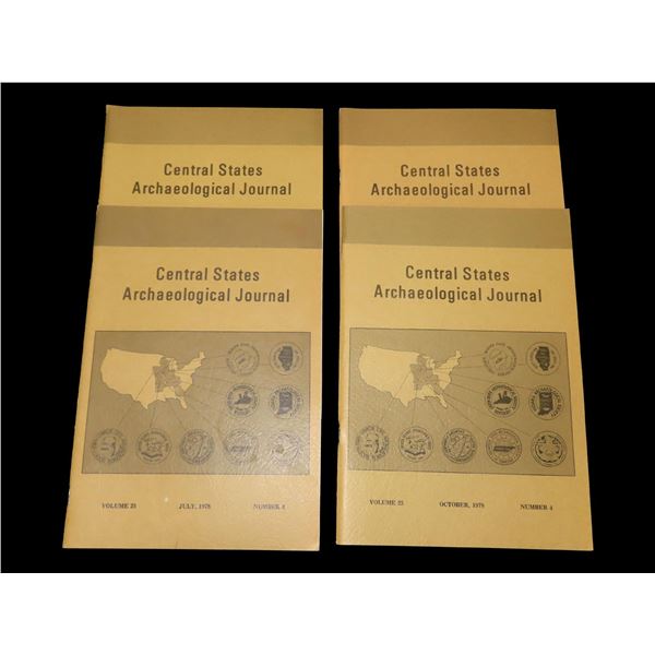 Set of 4 Central States Archaeological Journals-1978