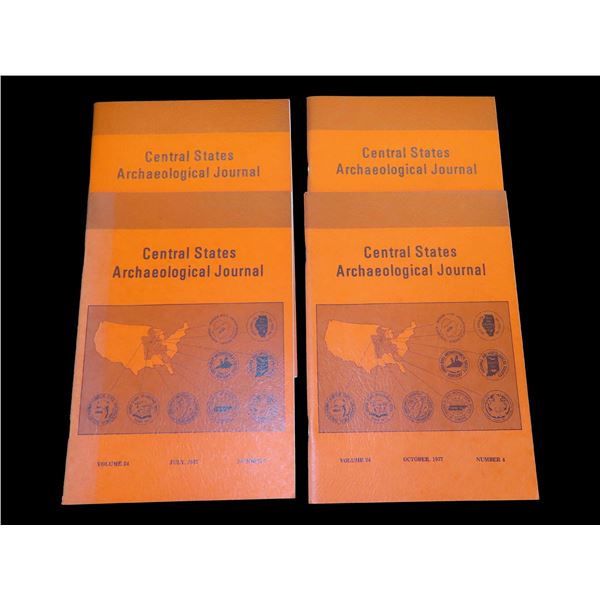 Set of 4 Central States Archaeological Journals-1977