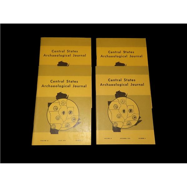 Set of 4 Central States Archaeological Journals-1976