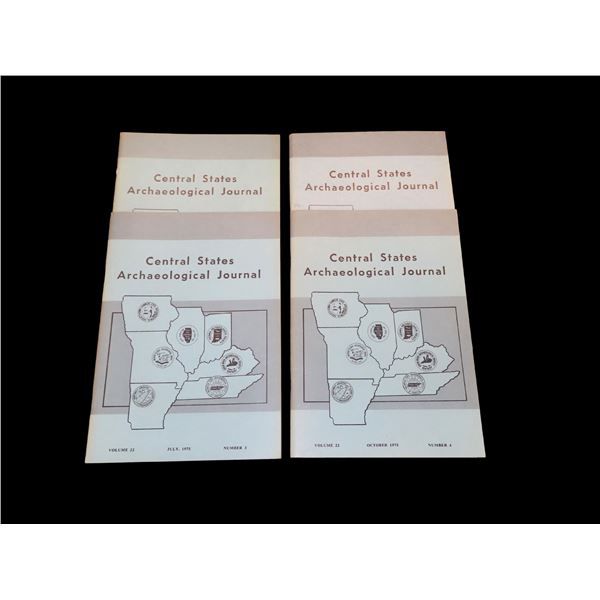 Set of 4 Central States Archaeological Journals-1975