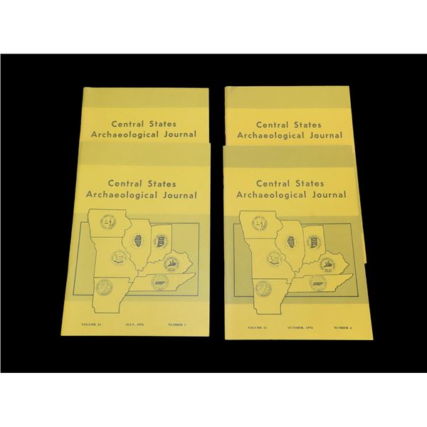 Set of 4 Central States Archaeological Journals-1974