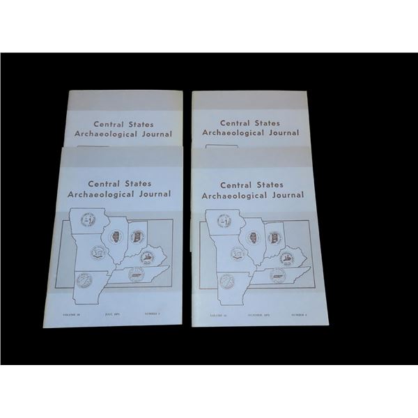 Set of 4 Central States Archaeological Journals-1973
