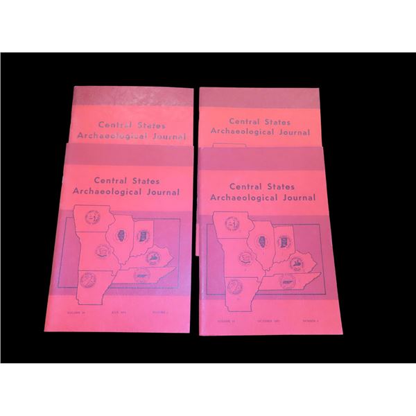 Set of 4 Central States Archaeological Journals-1972