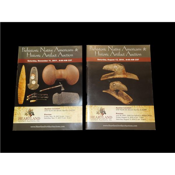 Set of 2 Heartland Artifact Auction Catalogs