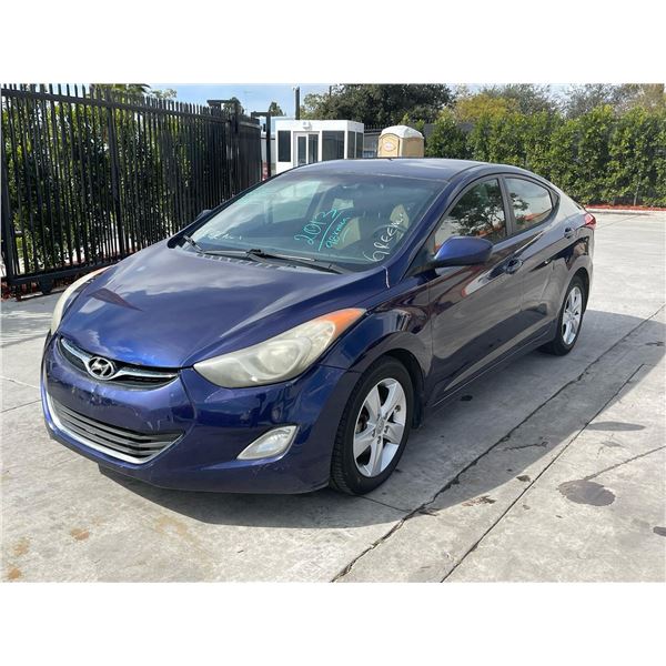 HYUN ELANTRA 2013 O/S TITLE 2 DAYS