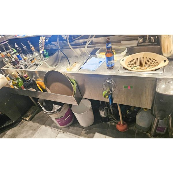 STAINLESS STEEL SINGLE COMPARTMENT BAR SINK W/