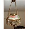 Image 2 : Antique Hurricane Lamp Modified to Electric w/Prisms
