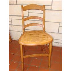 Wood Chair w/Cane Seat