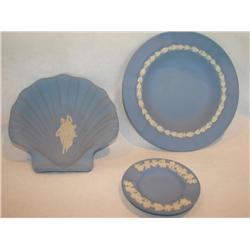 3 Pcs.Wedgwood:Bowl,Collector Society Shell & Dish