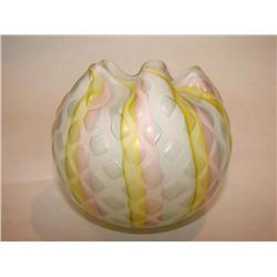 Italian Rainbow Mother of Pearl Rose Bowl