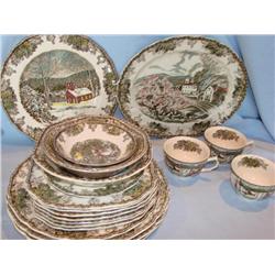 English Transferware: "Village Patterns"
