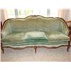 Image 1 : Victorian Style Sofa w/Crushed Mint Green Fabric