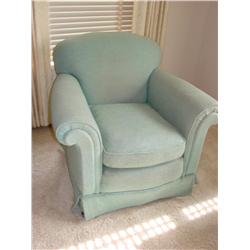 Wonderful Overstuffed Mint Green Fabric Chair