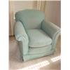 Image 1 : Wonderful Overstuffed Mint Green Fabric Chair