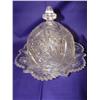 Image 1 : Pressed Glass Butter Server w/Lid