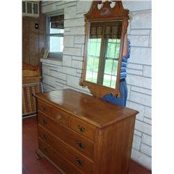 Maple Dresser w/Mirror
