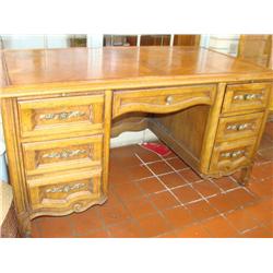 French Style Desk w/2 file drawers