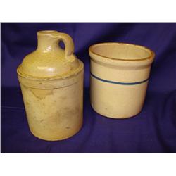 2 Sm. Crocks:One is Macomb Stoneware Co.