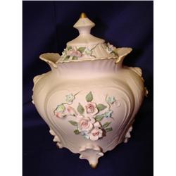 Lefton China Jar w/Lid
