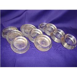 11 Old Glass Furniture Caster/Coasters