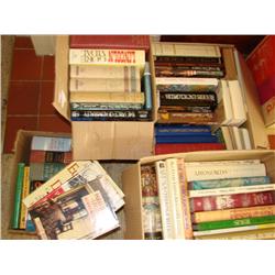 4 Boxes of Books-Inclds.Coffe Table books & Novels