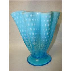Fenton Blue Hobnail Vase