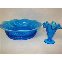 Westmoreland Bowl & Fenton Vase