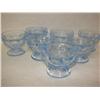 Image 1 : Set of 7 Ice Blue Sherbet Glasses